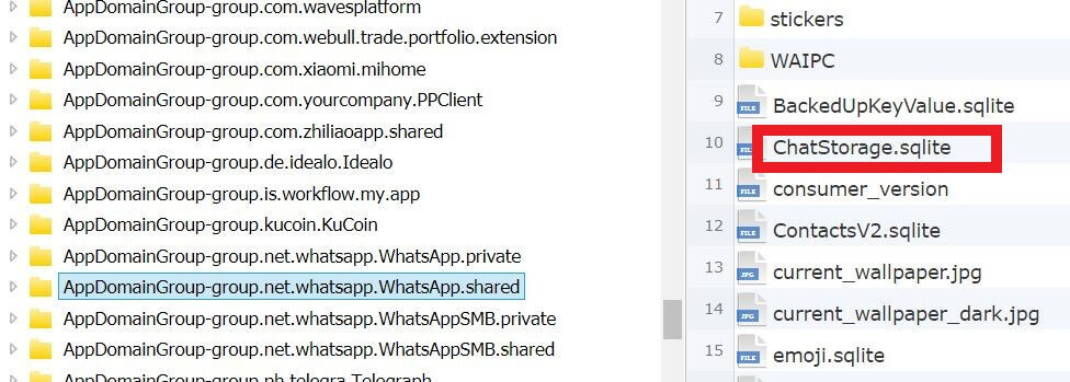 extracción de Base de datos WhatsApp ChatStorage.sqlite para su certificación y autenticación