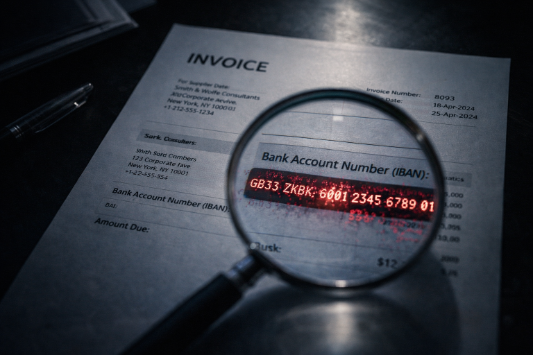 IBAN falso en correo electronico