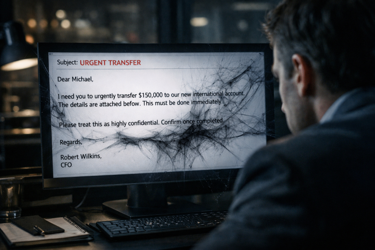 Correo fraudulento . Ataque BEC.
